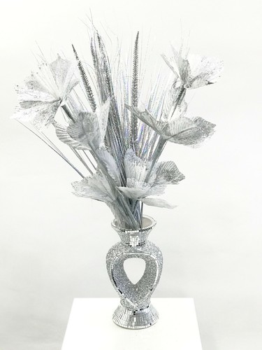 Mosaic vase and flowers - mosaic,