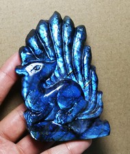 Carving ! Polished Nice Blue Flash Labradorite Reiki Stone Healing