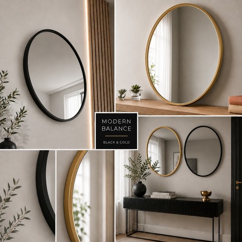 Modern round framed wall - modern,