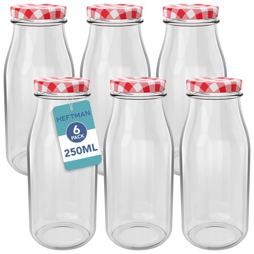 Heftman glass milk bottles - heftman,