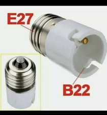 Edison Screw E27 To Bayonet Cap B22 Adapter Converter Bulb Holder Max Cap 15Watt