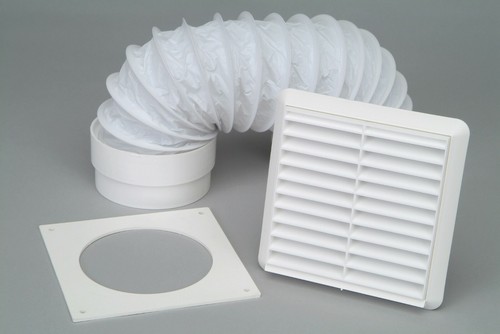 Wall vent pvc kit - kit, tumble