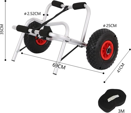 100kg foldable kayak - 100kg, trolley