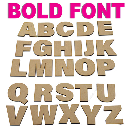Wooden bold letters numbers - bold,