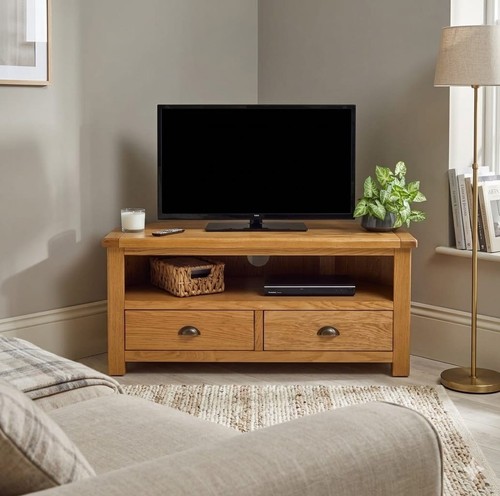 Kent drawer corner oak tv - drawer,