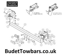 For Nissan Qashqai Tow Bar Mar 2007 to 2021 J10 & J11  PCT Fixed Flange Tow Bars