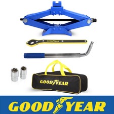 Goodyear 1 Ton Professional Scissor Jack Car Van Ratchet Wrench Socket Drive