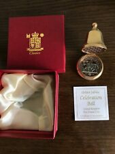 2002 Royal Mint Golden Jubilee Commemorative Gold Colour Bell Plus £5 Coin