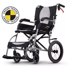 Karma Ergo Lite Attendant Ultra Lightweight Folding Wheelchair - Crash Tested