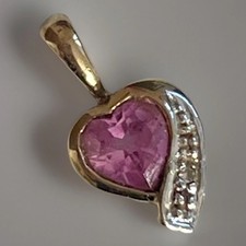 9ct Gold Heart Pendant Charm