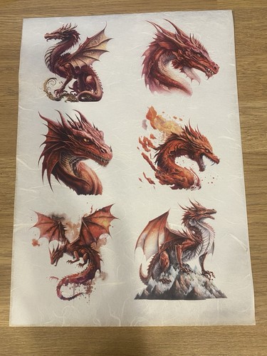 Rice paper for decoupage red - paper,
