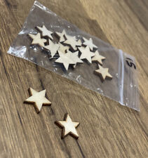 15 Small Wooden Stars 15mm