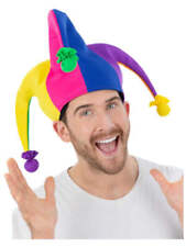 Neon Jester Hat Adults Novelty Fun Fancy Dress Accessory Mens Ladies