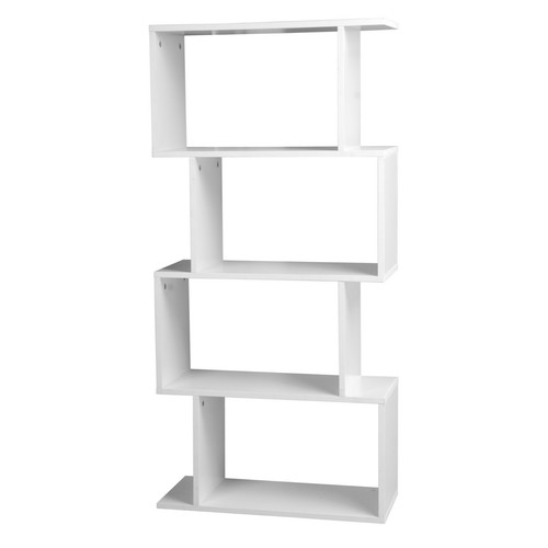 White tier wooden shaped - wooden, s-shaped