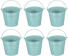 6 Pack Small Metal Buckets