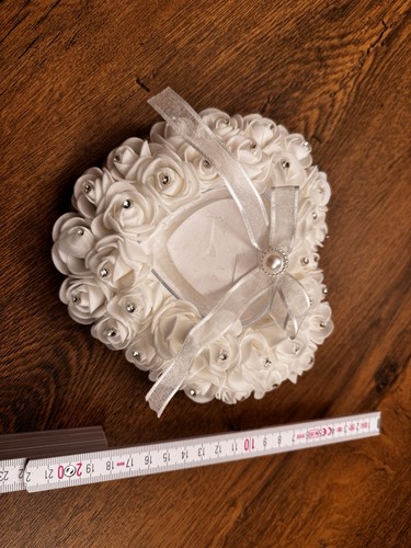 White wedding ring - white,, pillow
