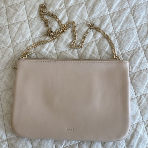 Reiss leather chain clutch bag - leather,