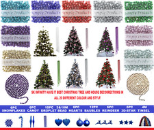 Christmas Garland Beads Tree Decoration 3mtr XMAS Luxury Garland Bead Chain