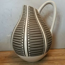 XXL Schlossberg Vase 45cm 209 45 White 1950s Pottery WGP 50s 