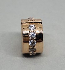 Pandora Clip Charm Rose Gold Sparkling Row Path Genuine ALE R 781972CZ
