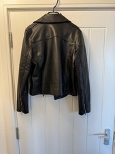 MANGO Black Faux Leather PVC