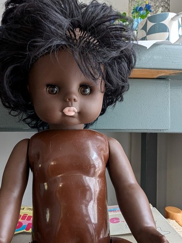 Vintage black baby - vintage, 17"