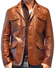 Men's Brown Button Down Jacket