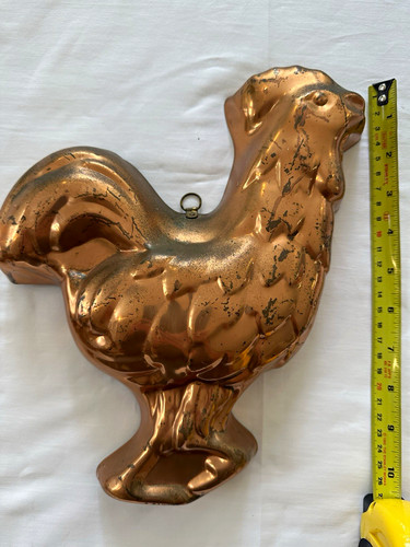 Vintage copper rooster shaped - rooster,