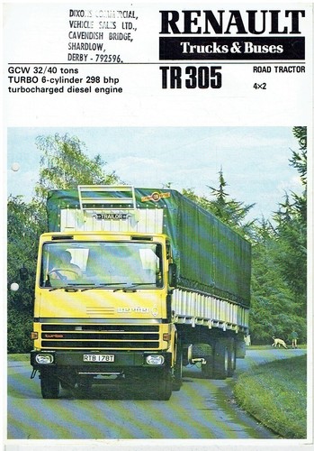 Renault tr305 4x2 tractor - renault,
