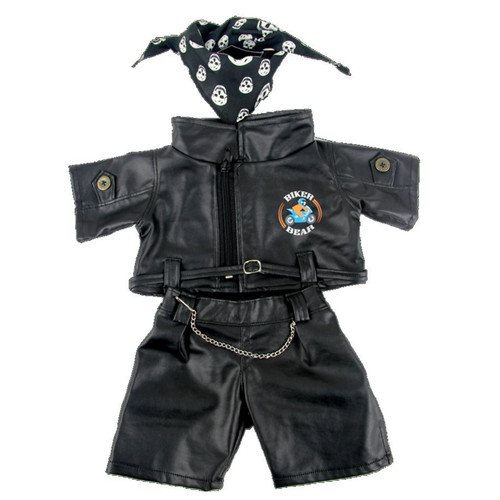 Teddy clothes biker with - biker,