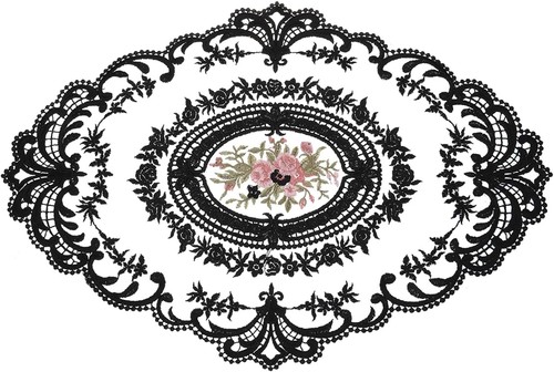 Retro lace placemat 12x16 - lace,