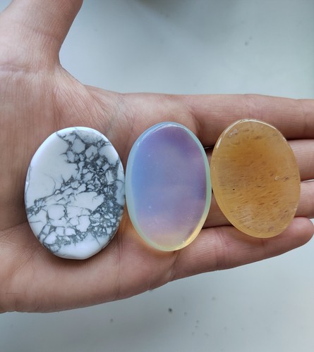 Crystal worry stones - crystal,