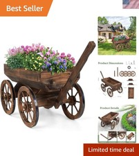 Rustic Wooden Wheelbarrow