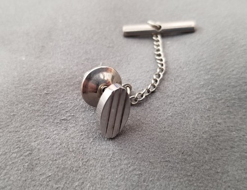 Vintage men oval - oval, silver-tone