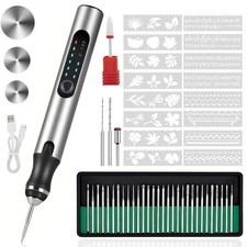 Engraving Pen with 37 Bits USB Rechargeable Cordless Etching Engraving Tool
