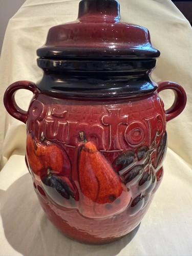 Vintage rumtopf red - rumtopf, black