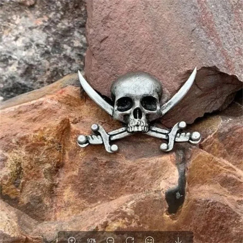 Skull crossbones enamel pin - crossbones,