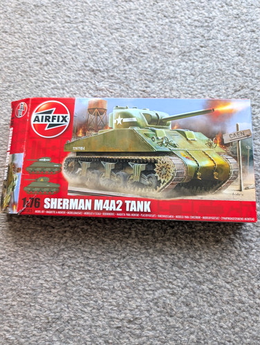 Airfix sherman m4a2 tank - airfix, 1/76