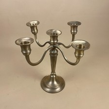Antique Brass Candelabra Candle Holder Gold Metal Candlestick Five Holders