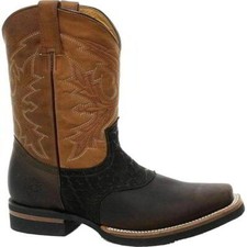 Grinders Frontier Mens Womens Brown Pull On Cowboy Western Boots Size 2-12