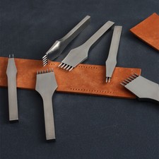 Leather Craft round Hole Pricking Iron Stitching Hollow Punching Chisel Tools