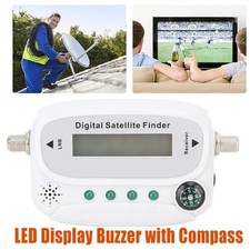 Digital Satellite Signal Finder Strength Meter LED Display Buzzer with Compass