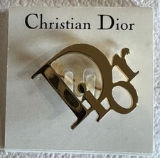 Christian Dior Logo Brooch 