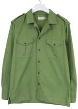 MAISON KITSUNE Shirt Men's (UK) 42 Army Green Pocket Button Up Collared