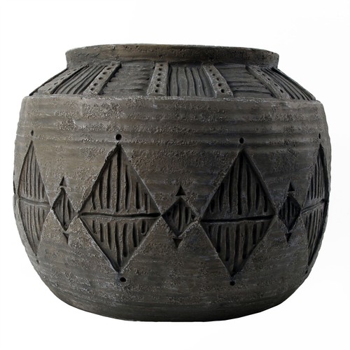 Planter large grey fibreglass - grey,