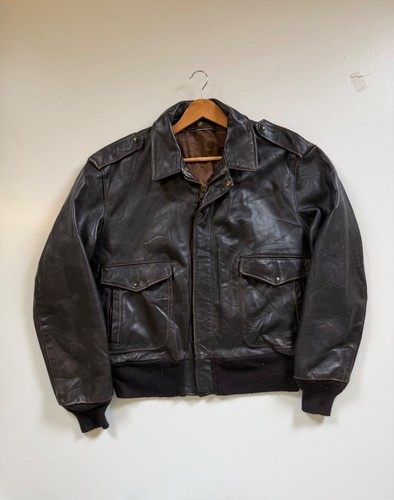 Schott leather bomber jacket - leather,