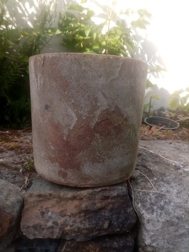 Vintage aged terracotta plant - vintage,