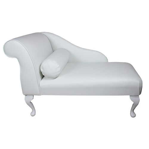 White vinyl chaise longue - white,
