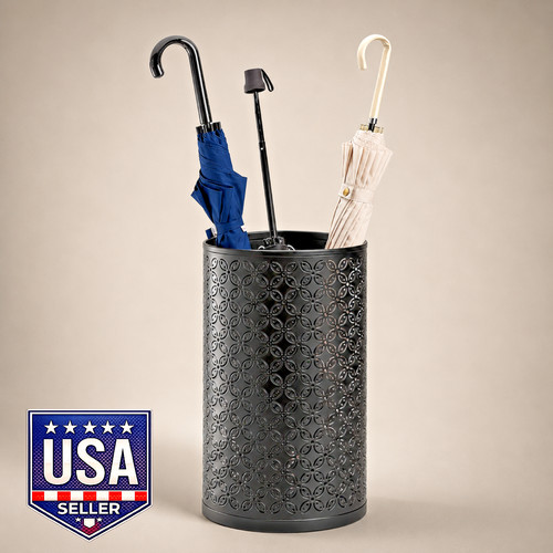 Metal round umbrella stand - metal,