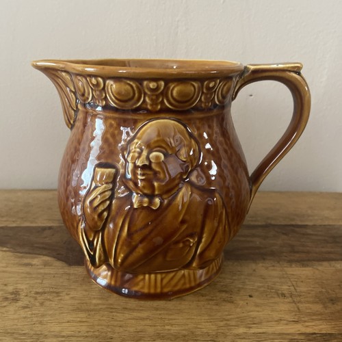 Vintage earthenware beer jug - earthenware,